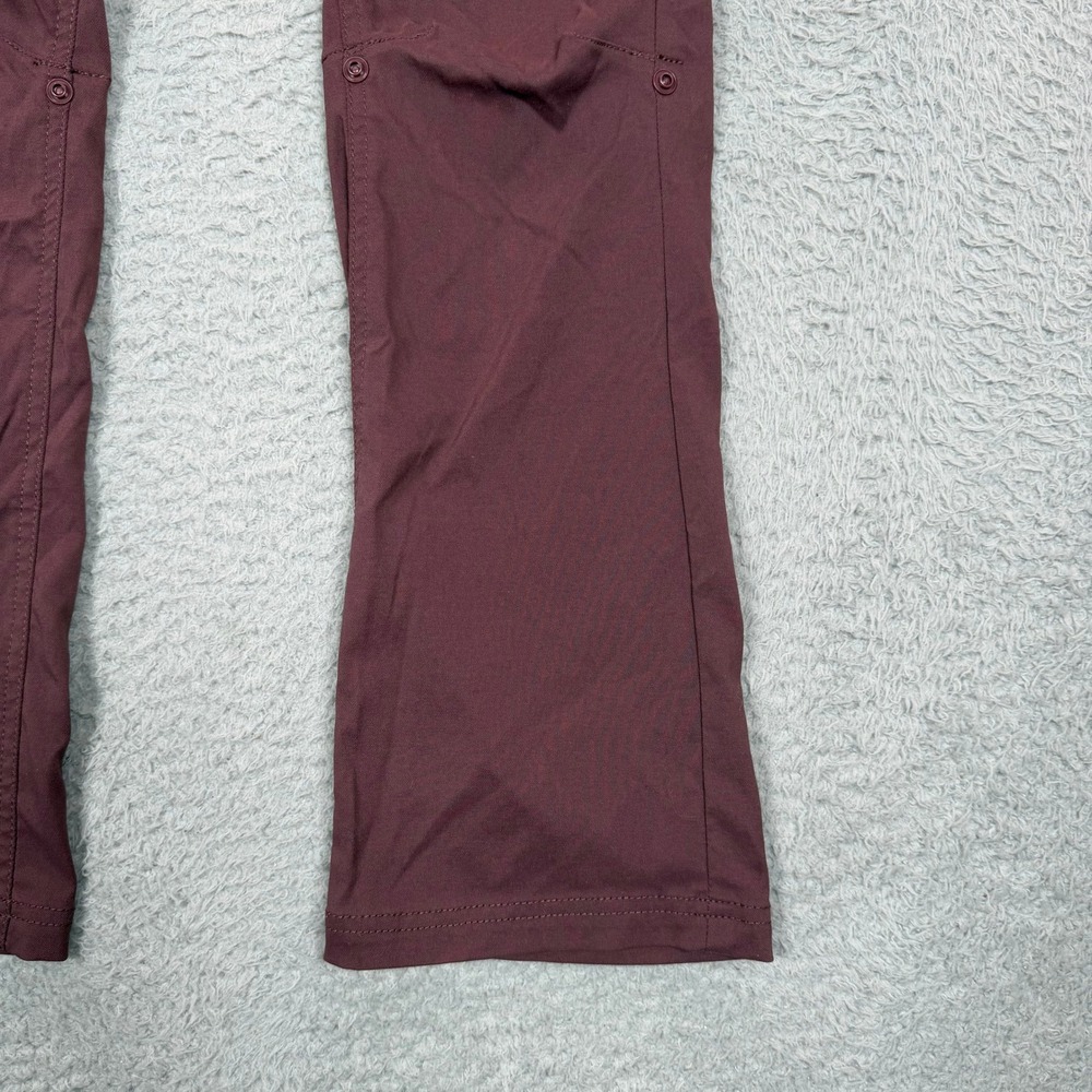 Prana Womens Halle Hiking Pants Plum Burgundy Sz 00 Regular Inseam Straight Leg - Picture 5 of 11